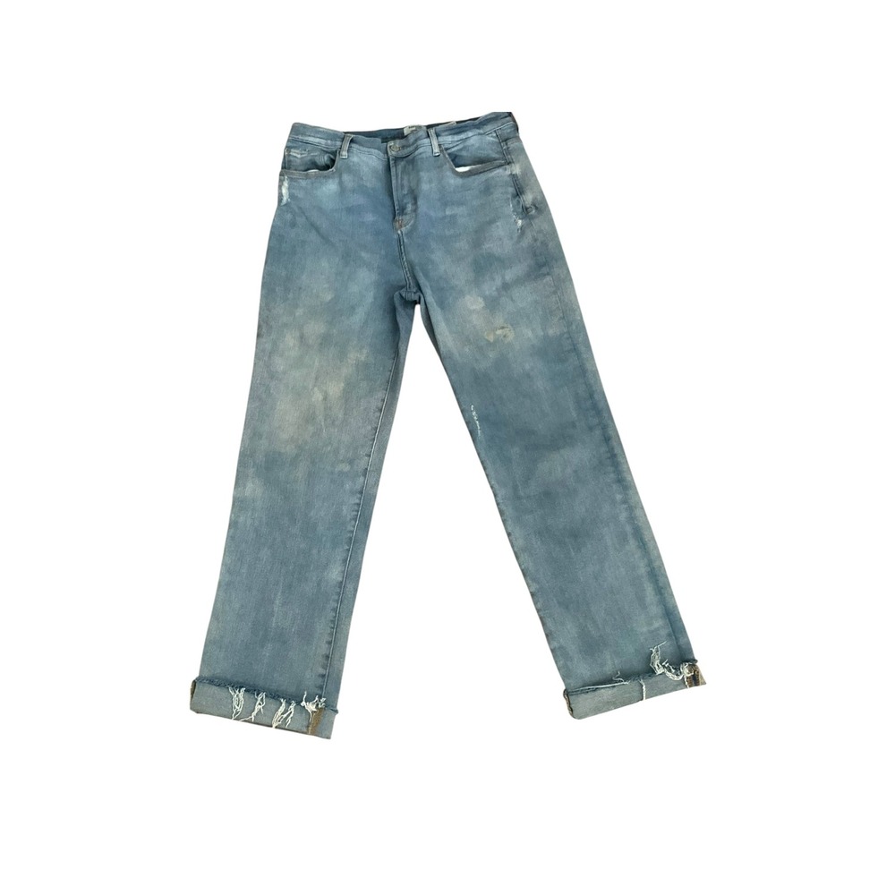 Kensie Jeans The Juliet High Rise Slim Vintage Luxe Blue Frayed Hem Jeans 14/32 - Picture 2 of 8
